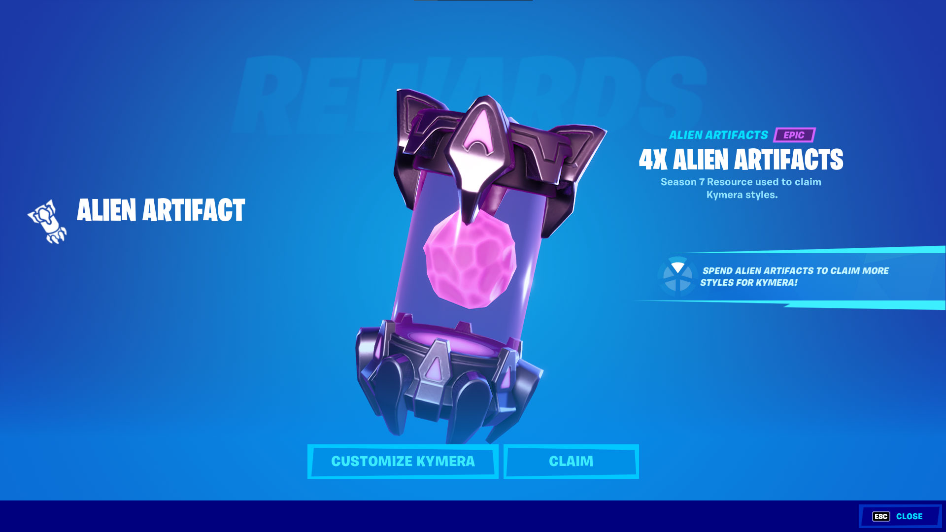 Fortnite Alien Artifacts Claim