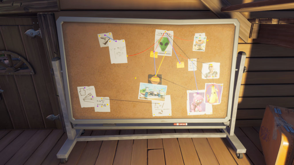 Where is Bunker Jonesy's Conspiracy Board in Fortnite