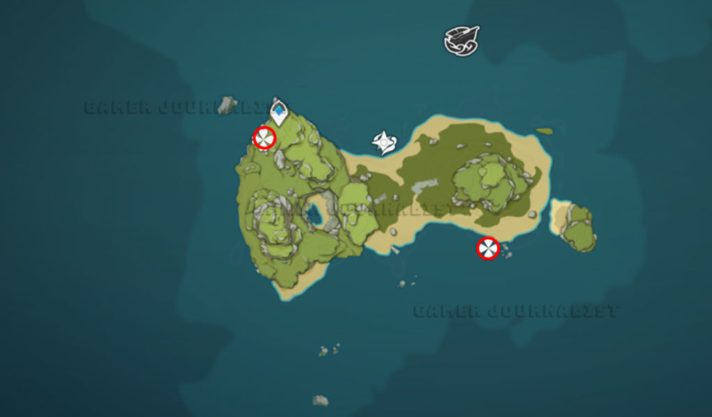 Genshin Impact Sea Ganoderma locations: Minacious Isle