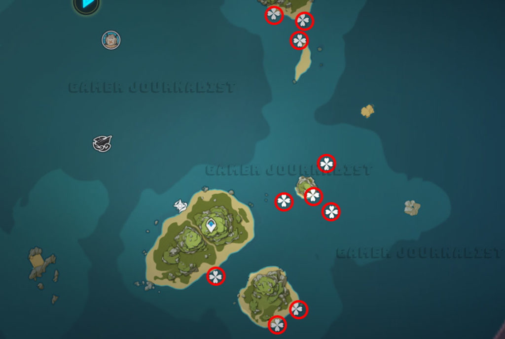Genshin Impact Sea Ganoderma locations: Pudding Isle