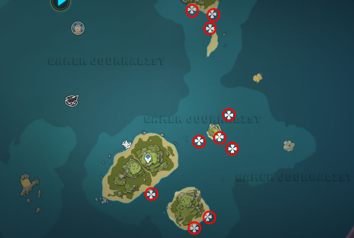 Genshin Impact Sea Ganoderma locations: Pudding Isle