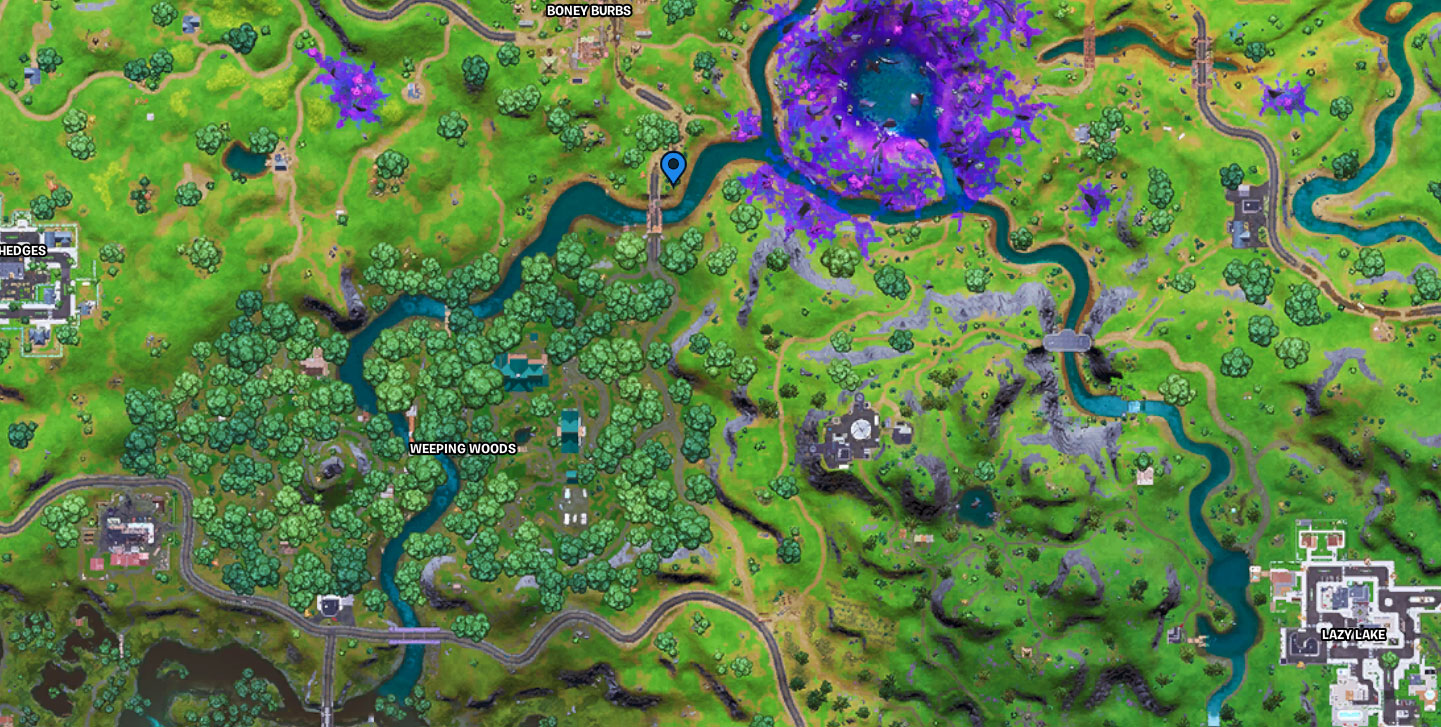 Where to find a Dead Drop in Weeping Woods in Fortnite