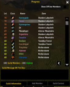 Progress TBC World First Burning Crusade Classic Level 70