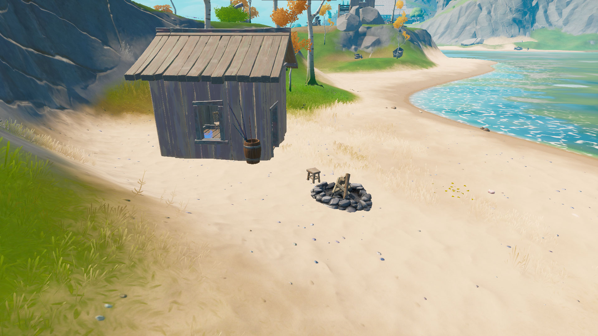 Island northwest of Craggy Cliffs Campfire