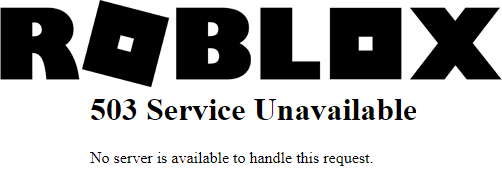 Roblox 503 Down
