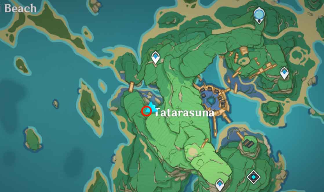 Northwest Tatarasuna Shrine of Depths location