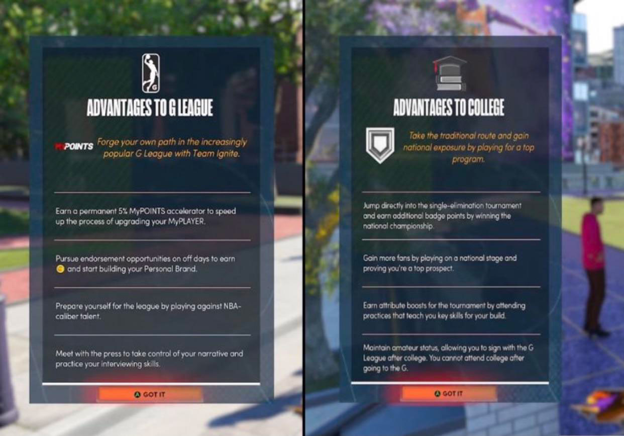 NBA 2K22: ¿Universidad o Liga G en MyCareer? 2 NBA 2K22: ¿Universidad o Liga G en MyCareer?
