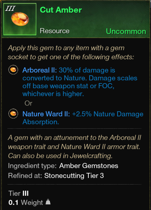 Cut Regular Amber