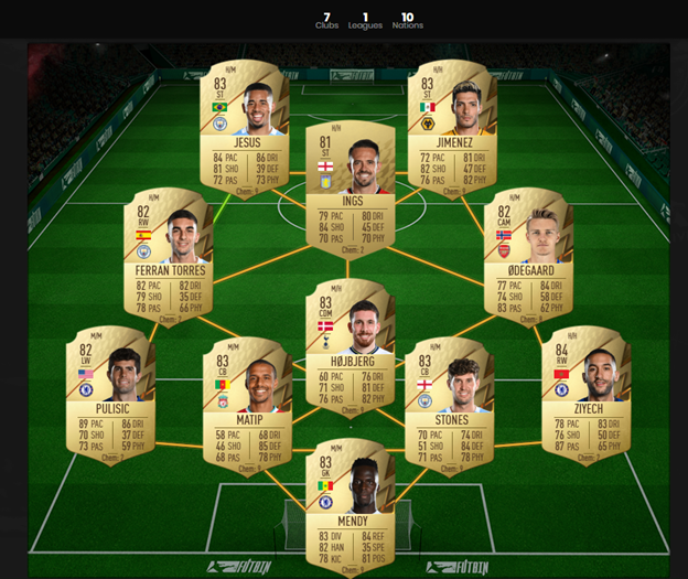 FIFA 22 TOTW Player Upgrade SBC Solution 1