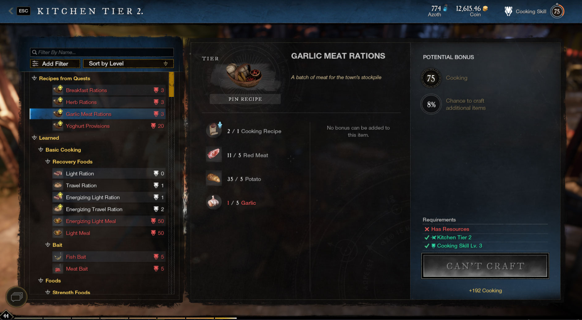 New World Garlic Meat Rations