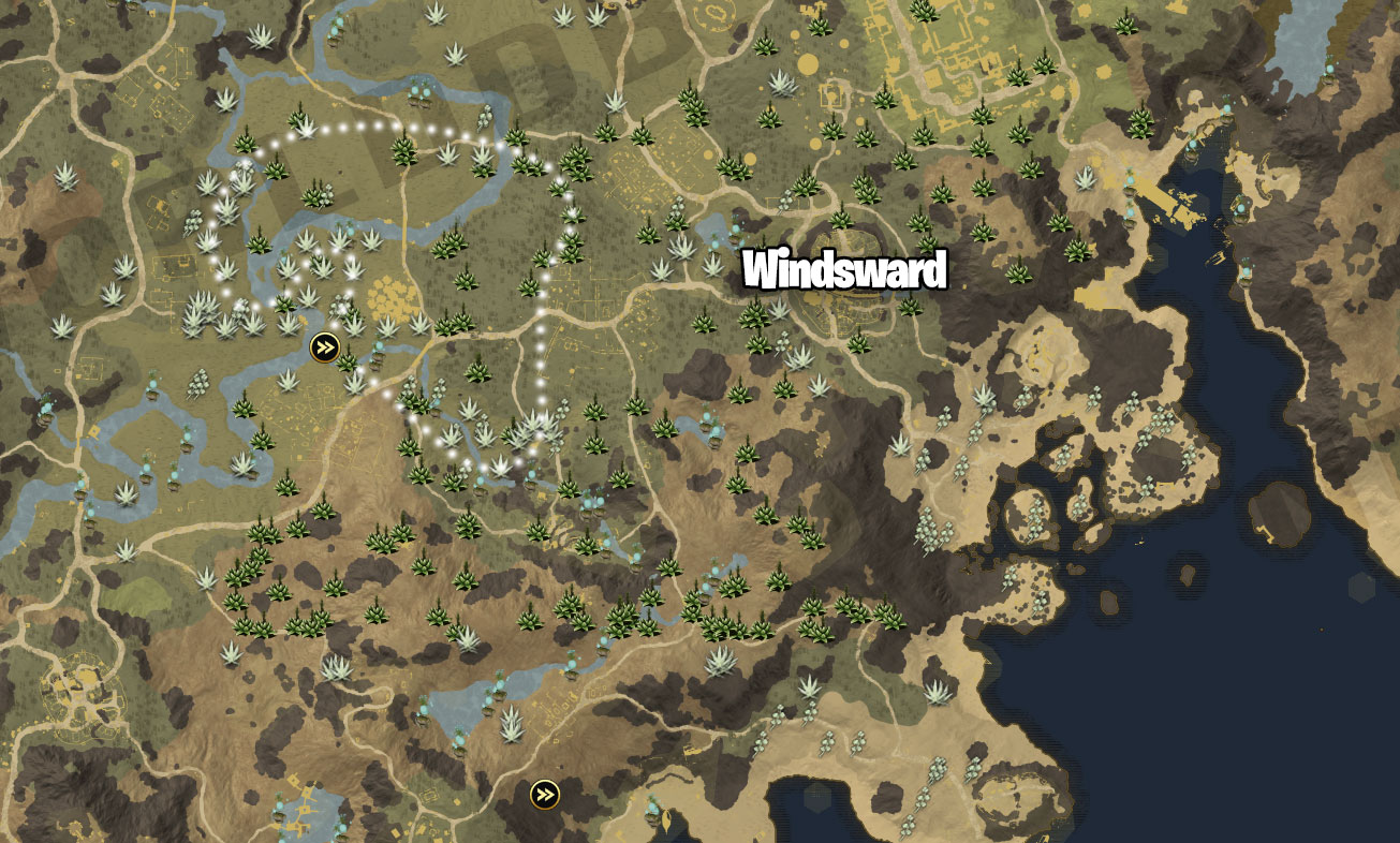 New World Harvesting Leveling Guide - Windsward Route