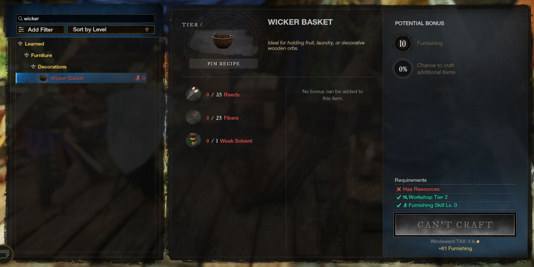 New World Furnishing Leveling Guide (0200) Gamer Journalist