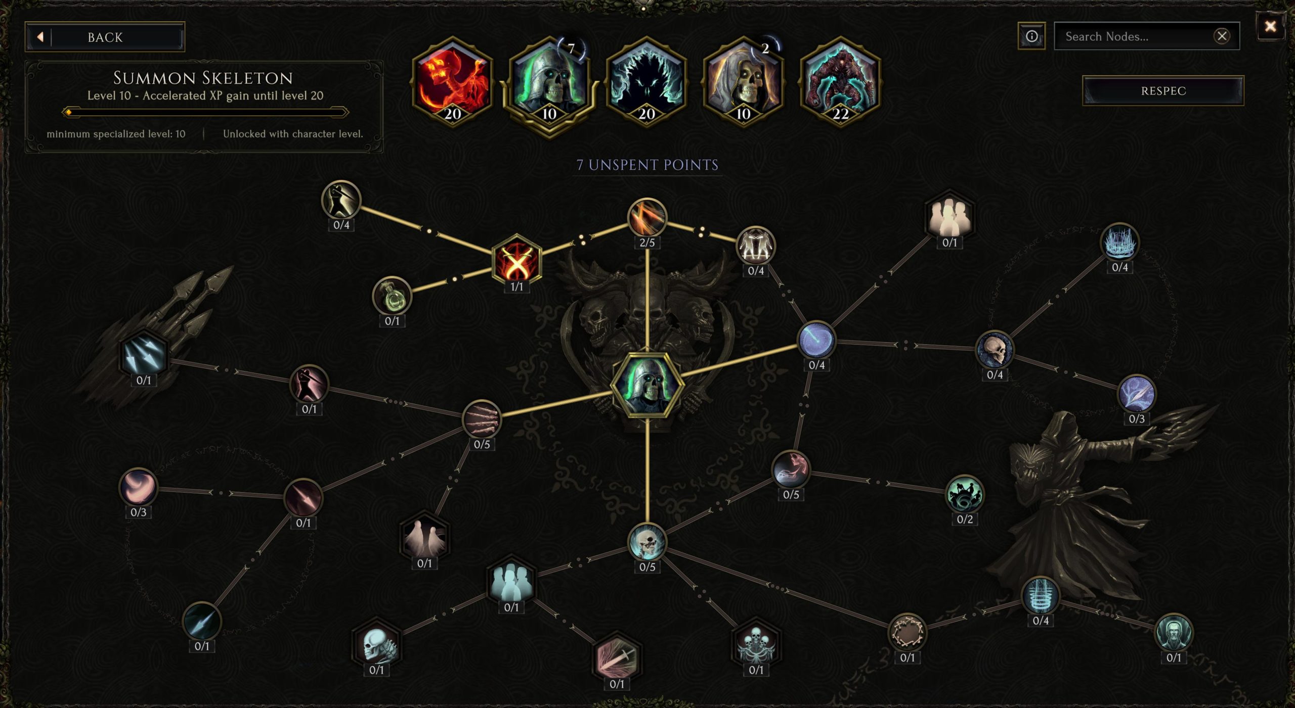 Last Epoch Necromancer build: Permanent Rampaging Abomination - Summon Skeleton