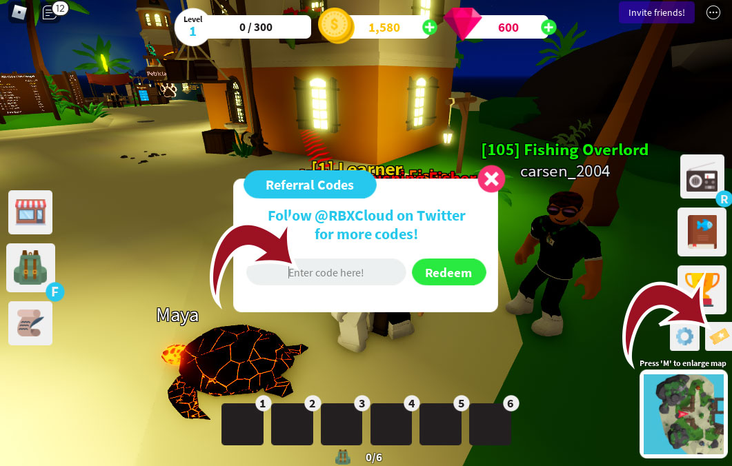 fishing simulator codes redeem