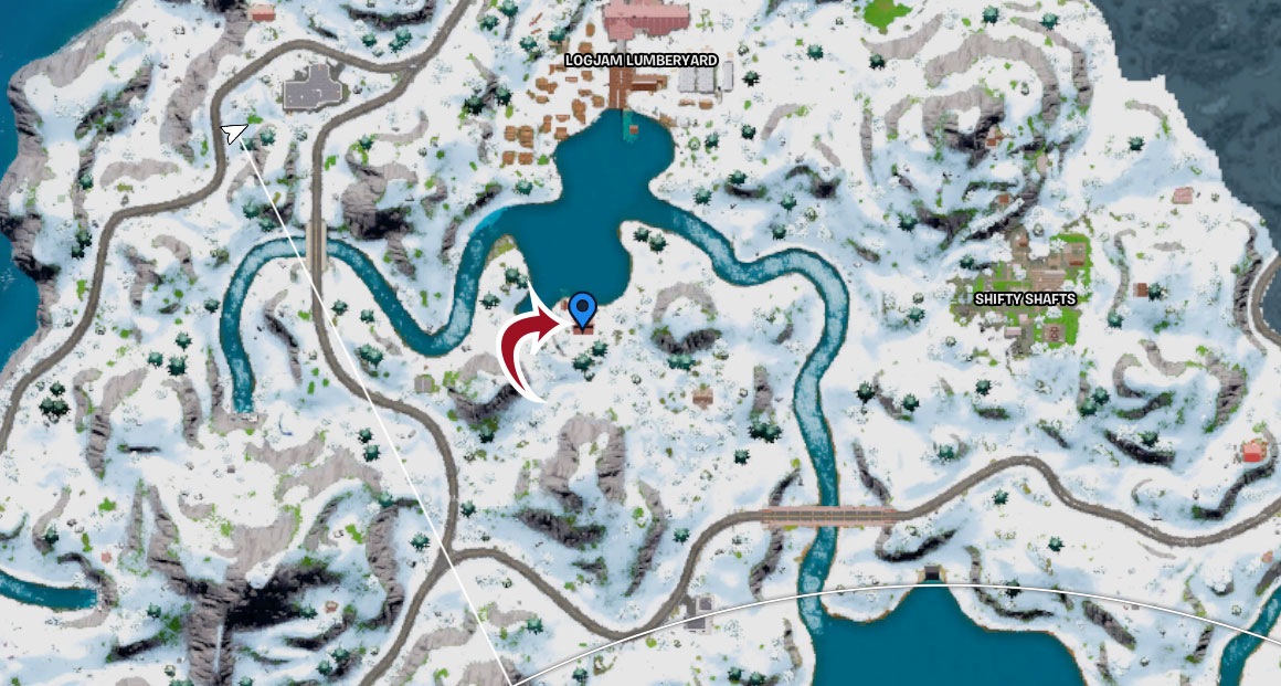 Où détruire les décorations de vacances à Fortnite Carte de localisation de la maison de casse-noisette de Fortnite