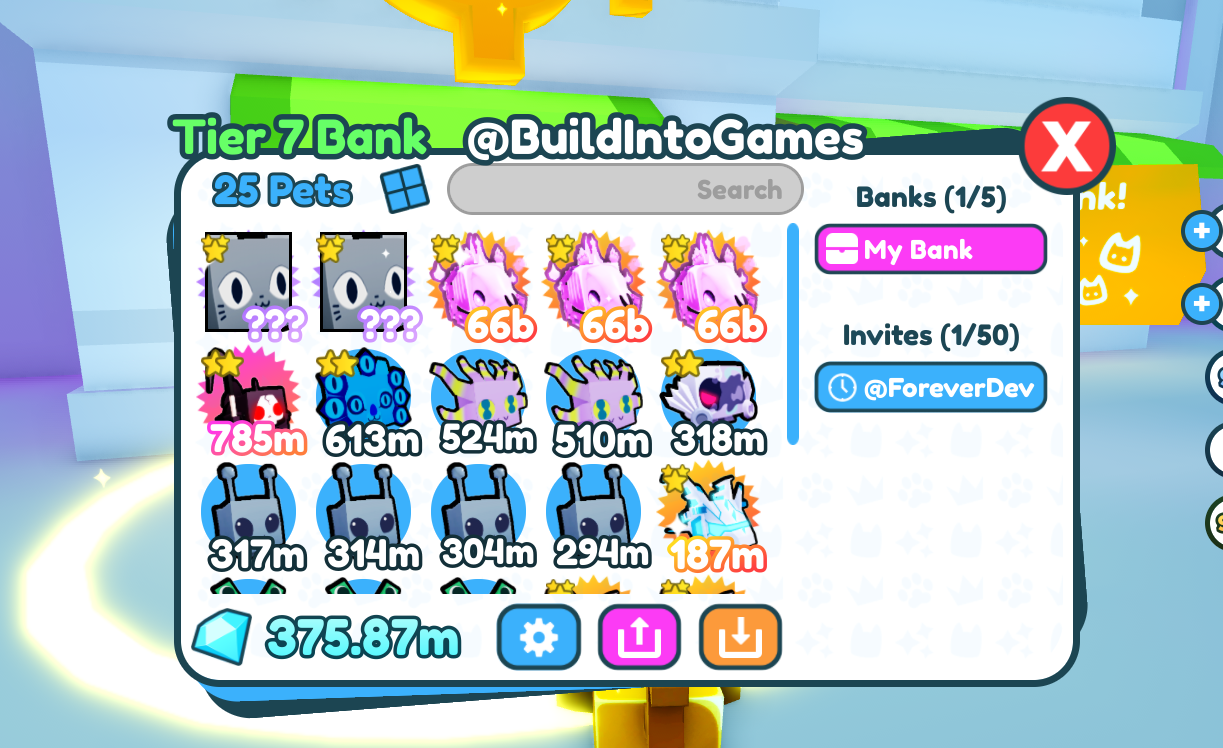 Pet Simulator X Bank Update