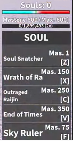 Soul Fruit Moves