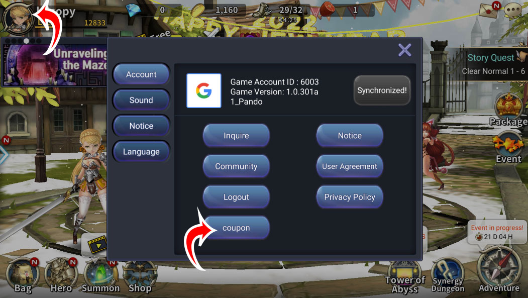 Legend of Pandonia Codes Redeem