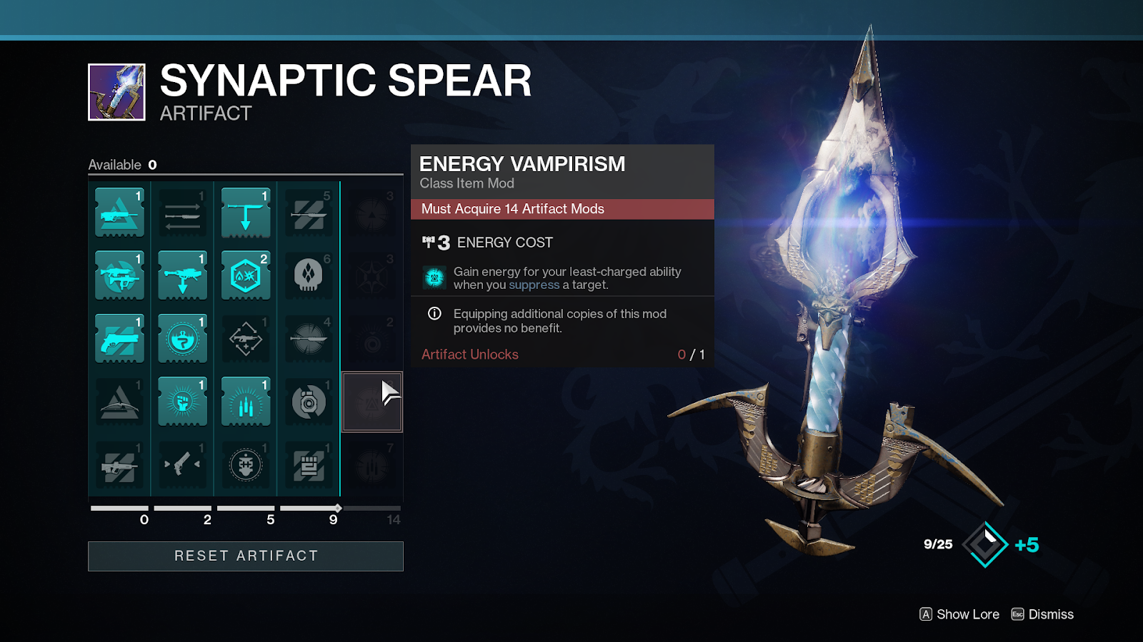 Mods de artefactos de la Temporada del Resucitado de Destiny 2 7 Mods finales - Vampirismo de energía