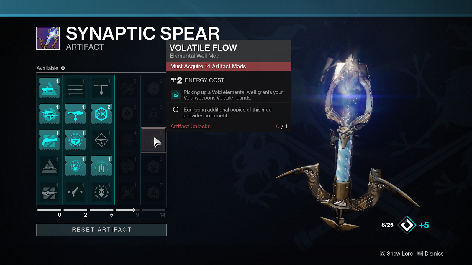Mods de artefactos de la Temporada del Resucitado de Destiny 2 4 Destiny 2 Season of the Risen Artifact Mods - Endgame Mods - Flujo volátil