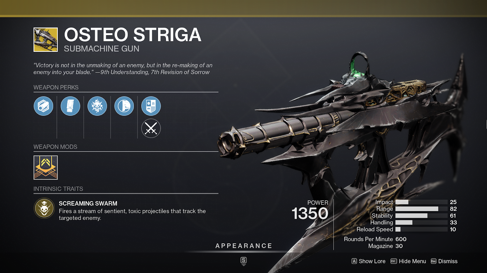 Todos los exóticos de Destiny 2 Witch Queen 8 Todos los objetos exóticos de Destiny 2 Witch Queen - Osteo Striga