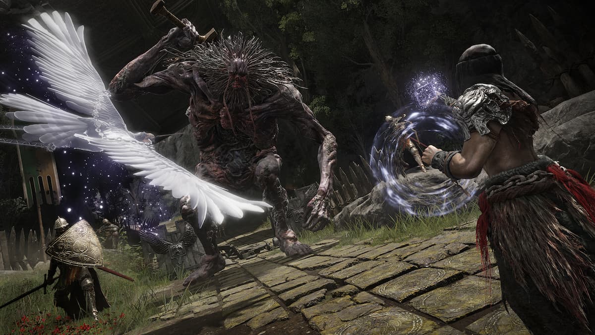 Top 10 Games to Play if you Like Skyrim: Elder Scrolls V Elden Ring Battle Screenshot