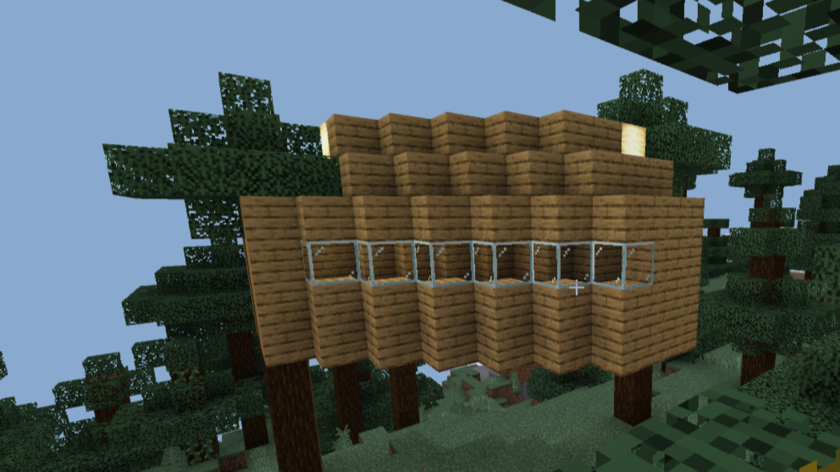 Idées et conceptions de cabanes dans les arbres Minecraft Minecraft Bridge Cabane dans les arbres