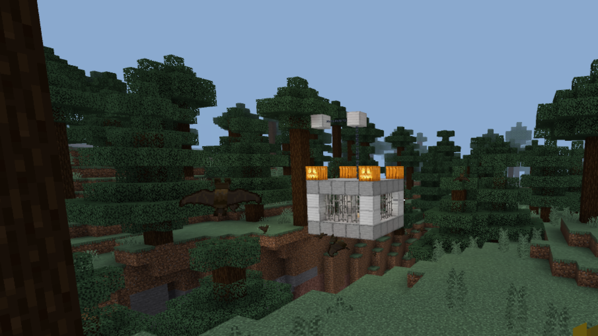 Idées et conceptions de cabanes dans les arbres Minecraft Minecraft Dangling Dungeon Treehouse