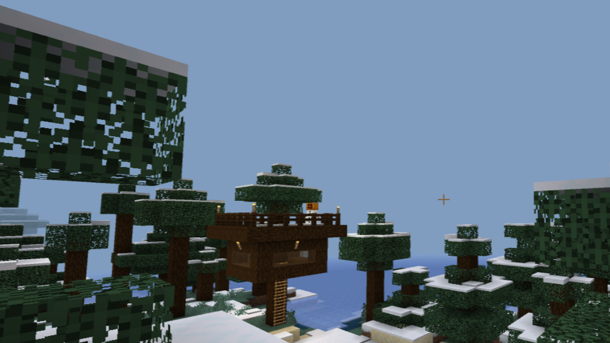 Idées et conceptions de cabanes dans les arbres Minecraft Minecraft Snow Golem Cabane dans les arbres