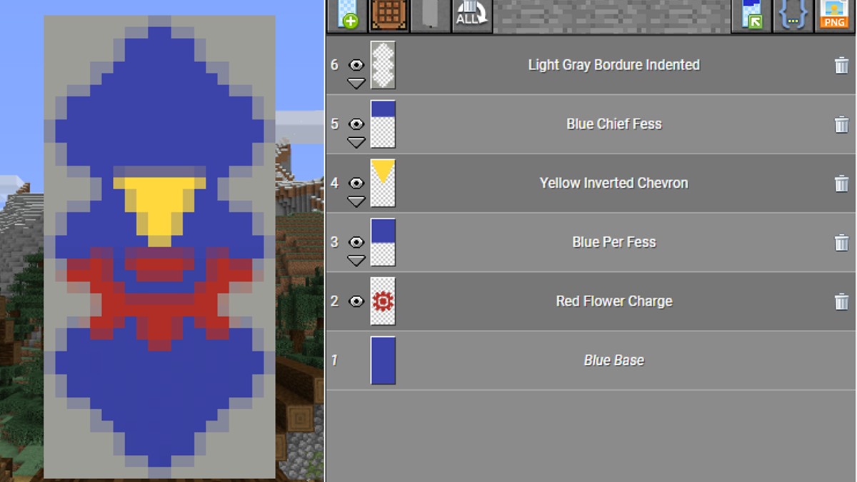 Hylian Crest dans Minecraft.