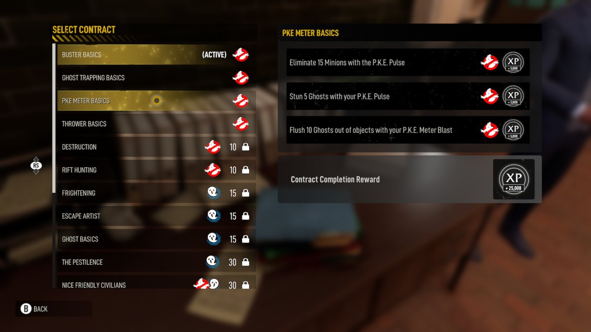 Ghostbusters Spirits Unleashed Contracts Page