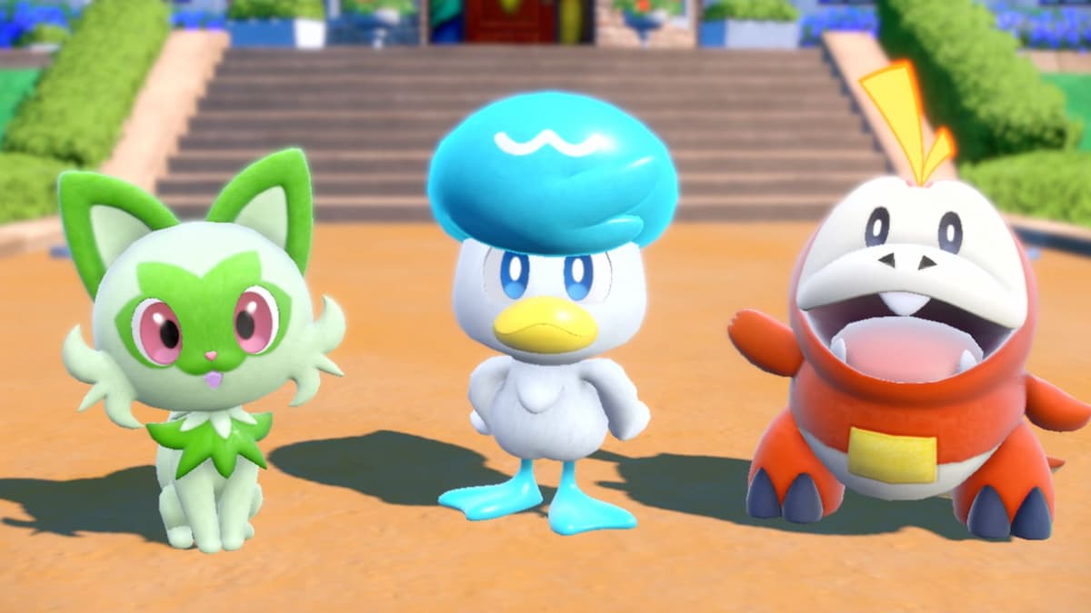 Captura de tela dos iniciantes em Pokemon Scarlet e Violet