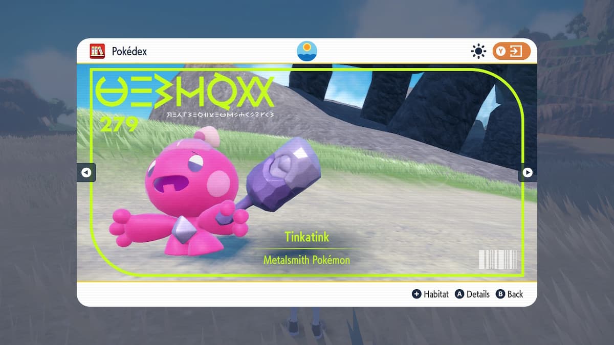 Tinkatink Pokedex Entry in Pokemon Scarlet and Violet