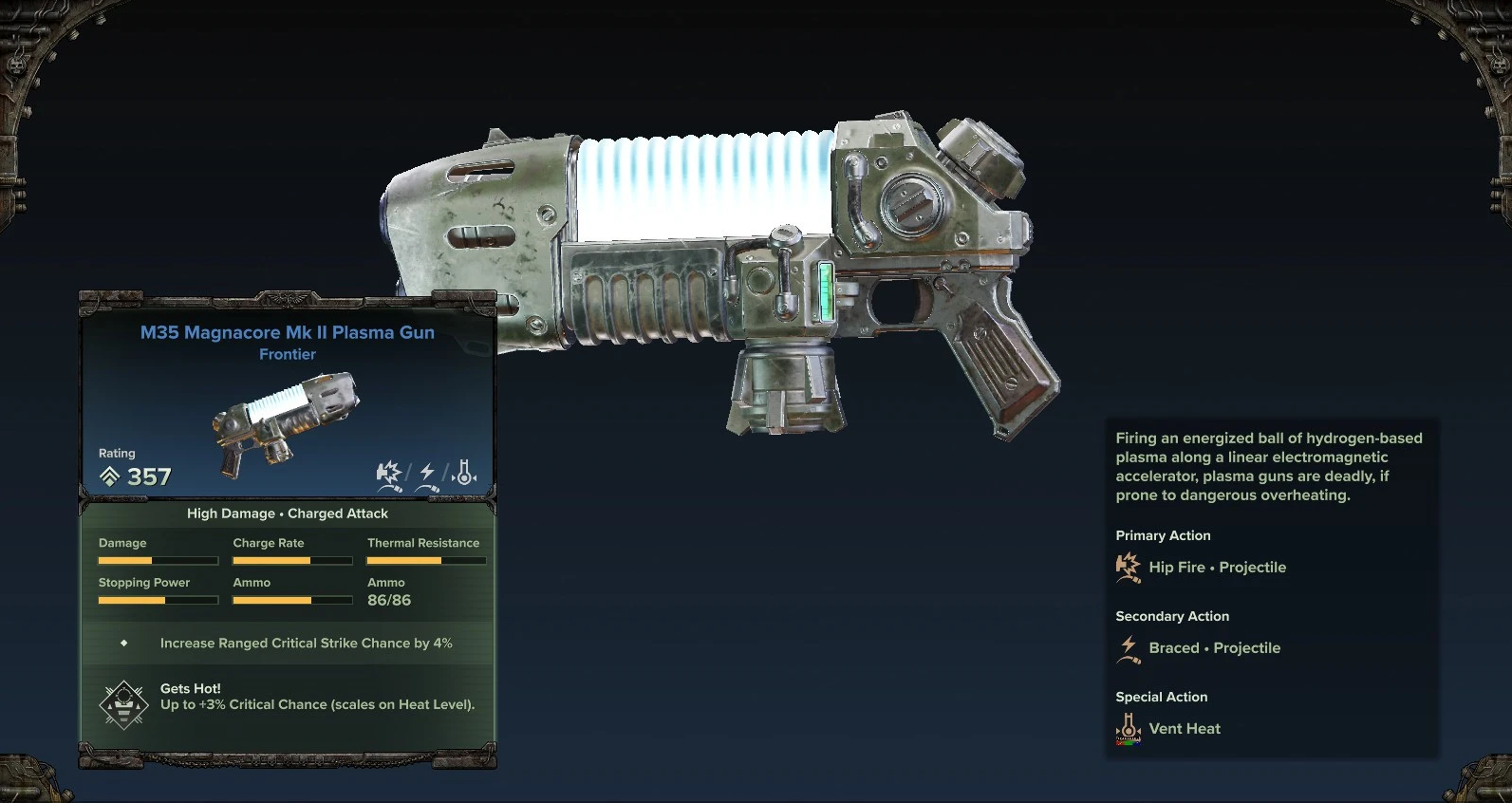 pistola de plasma em darktide