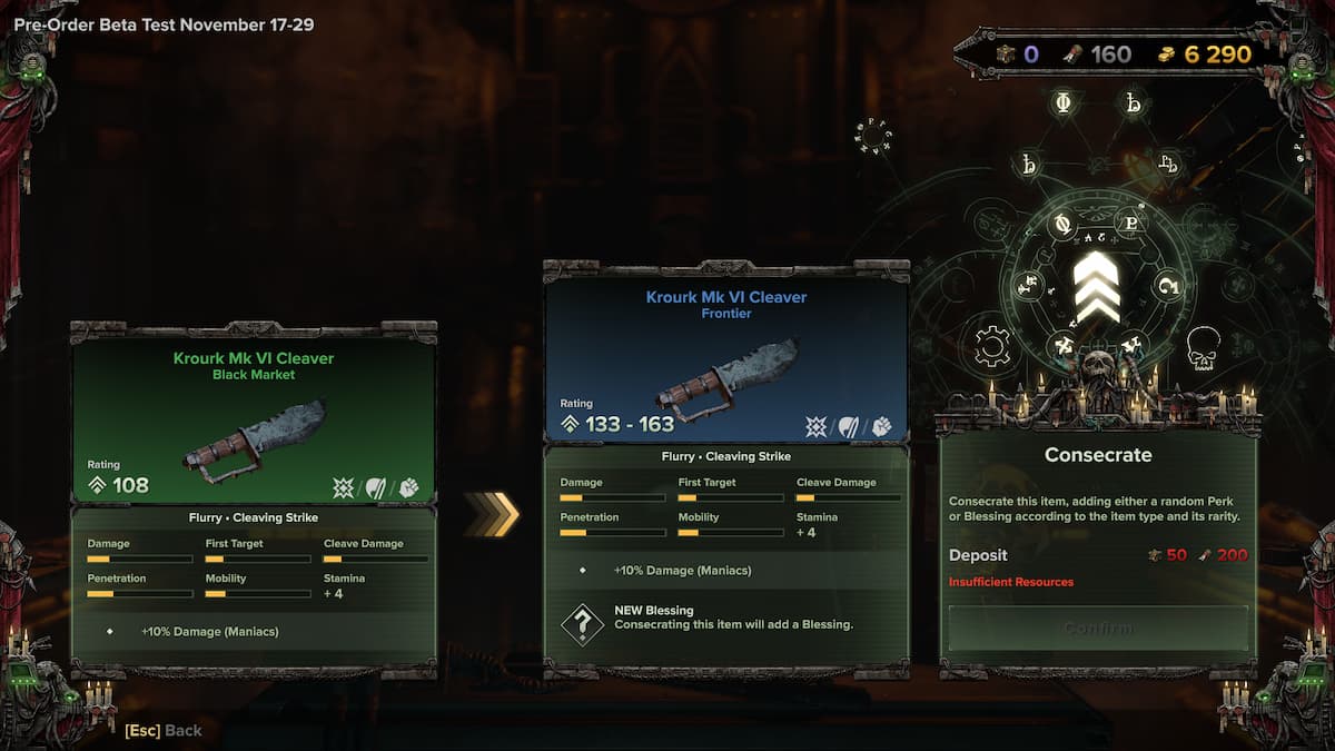 upgrade in darktide
